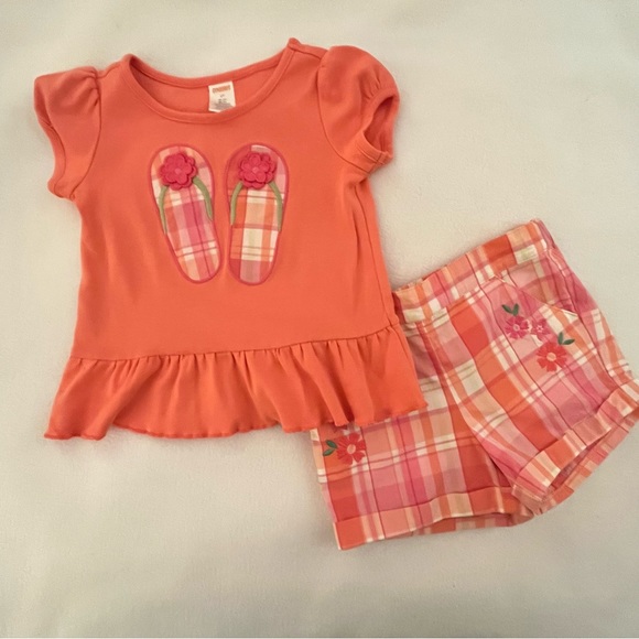 Gymboree Fairy Blossoms 2 pc Plaid Sandal Set - Picture 6 of 6